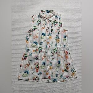 J. Jill Women Multicolor Floral Blouse 100% Line